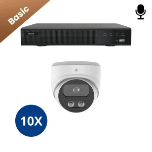 10x Beveiligingscamera set – Bedraad – Sony Dome Basic 2K – Wit