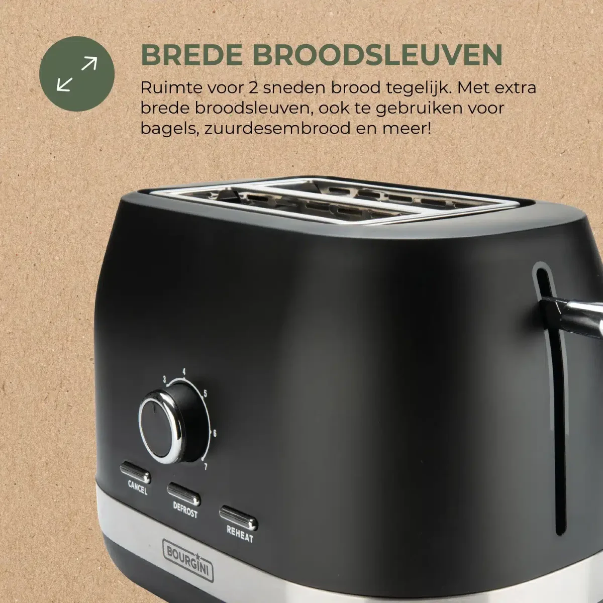 Elements Broodrooster – 7 Standen & ontdooifunctie - Afbeelding 5