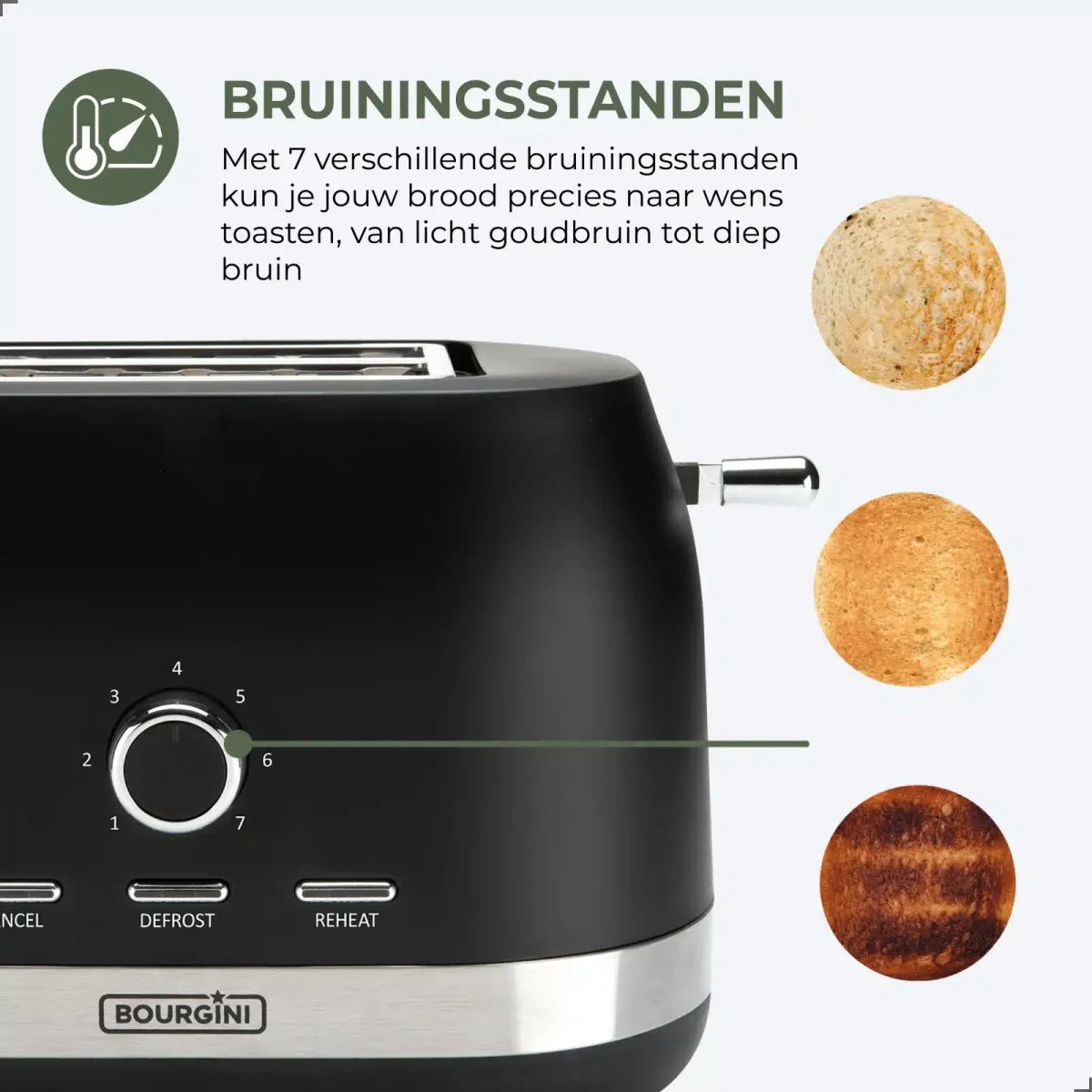Elements Broodrooster – 7 Standen & ontdooifunctie - Afbeelding 4