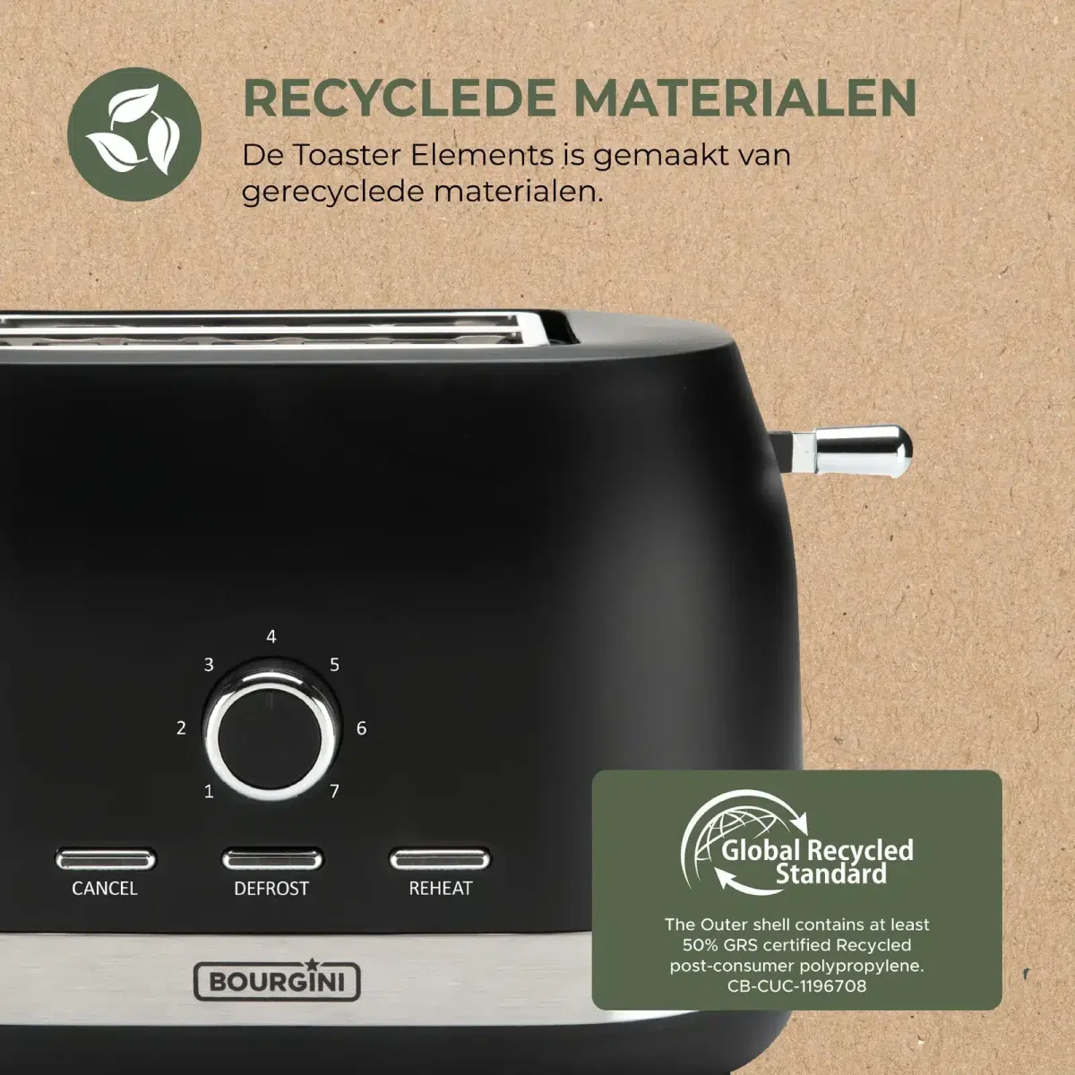 Elements Broodrooster – 7 Standen & ontdooifunctie - Afbeelding 3