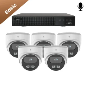 5x Beveiligingscamera set – Bedraad – Sony Dome Basic 2K – Wit