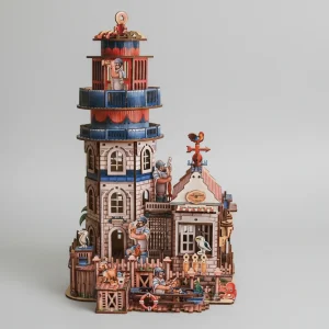 Vuurtoren met huisje | Houten bouwpakket