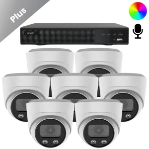 7x Beveiligingscamera set – Draadloos – Sony Dome Plus AI-ISP Full Color 2K – Wit