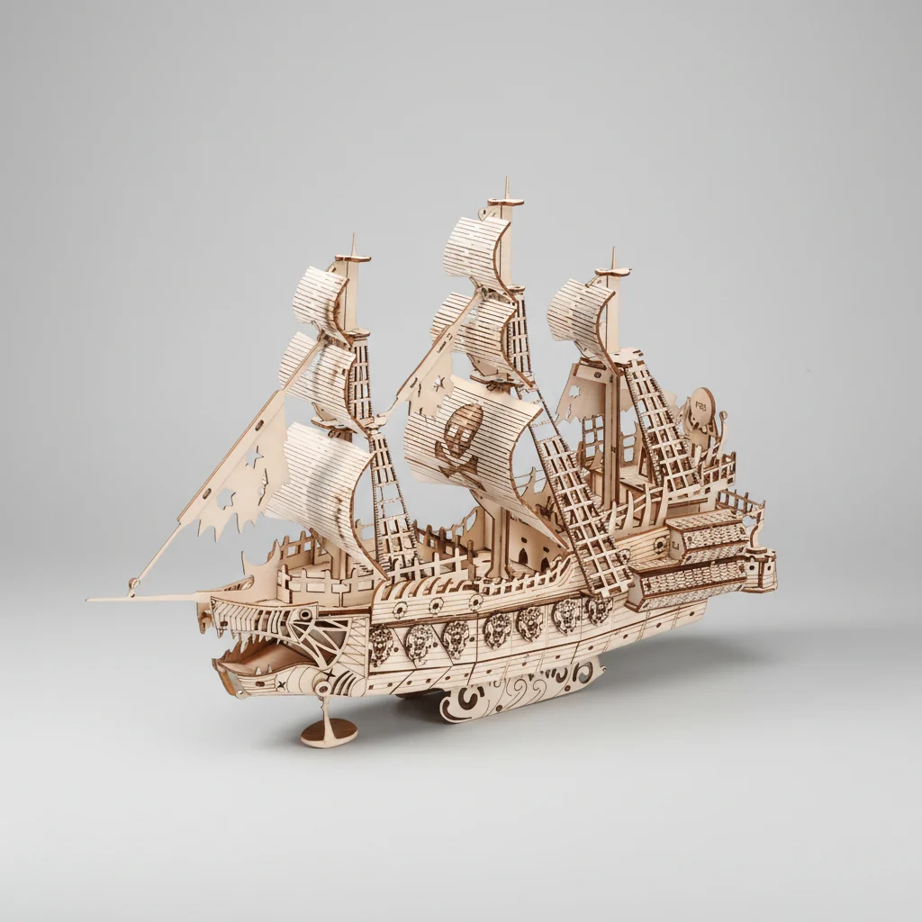 Groot schip | Houten Bouwpakket - Afbeelding 3