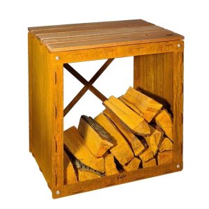 FIKKI® Wood Storage Hocker