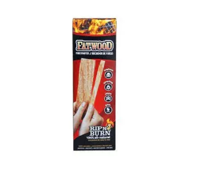 Fatwood vuurstarters breek en brand