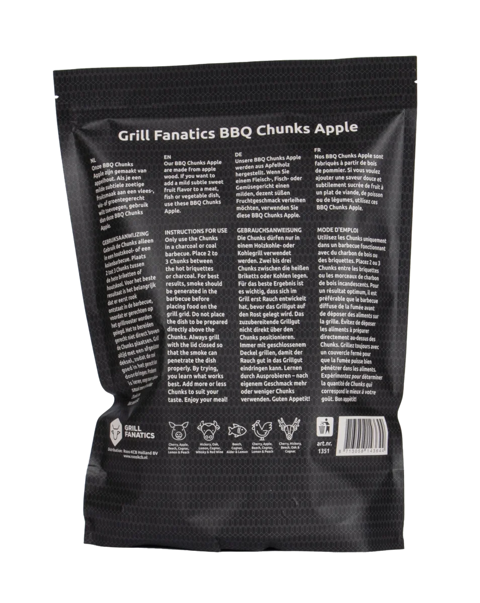 Grill Fanatics BBQ Chunks Appel 1kg - Afbeelding 4