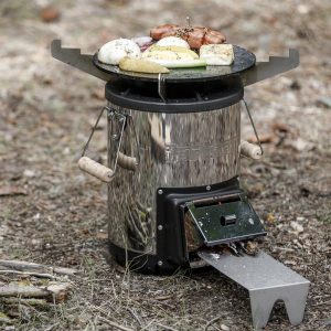 Petromax Grillplaat en kookruis voor de Rocket Stove