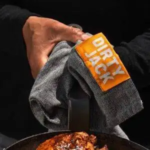 DIRTY JACK kookdoek CHARCOAL – ORANGE LABEL