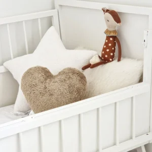 Cotton & Sweets Schapenvacht Vanilla Ster kussen met kwast Ø50cm