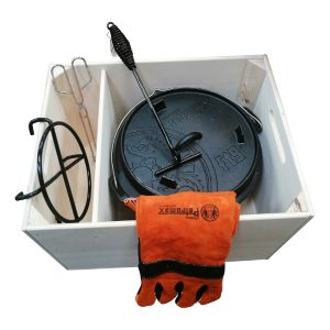 Petromax dutch oven set 9ft met houtenkist