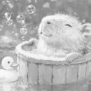 Diertje in bad | Dot painting