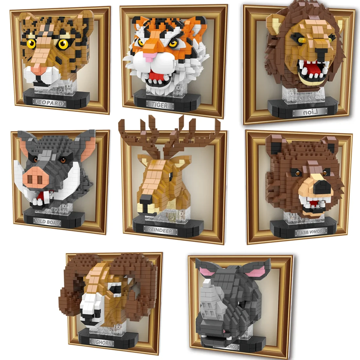 Mini 3D schilderij tijger | Bouwsteentjes - Afbeelding 6