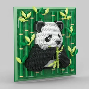 Panda op bouwplaat | Bouwsteentjes