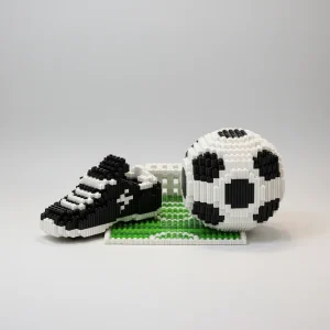 Voetbal schoen op veld | Bouwsteentjes