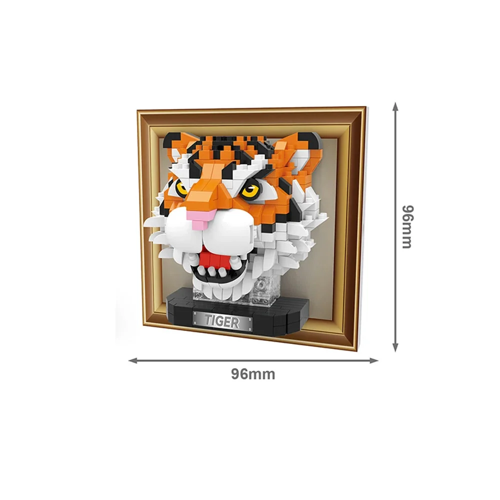 Mini 3D schilderij tijger | Bouwsteentjes - Afbeelding 5
