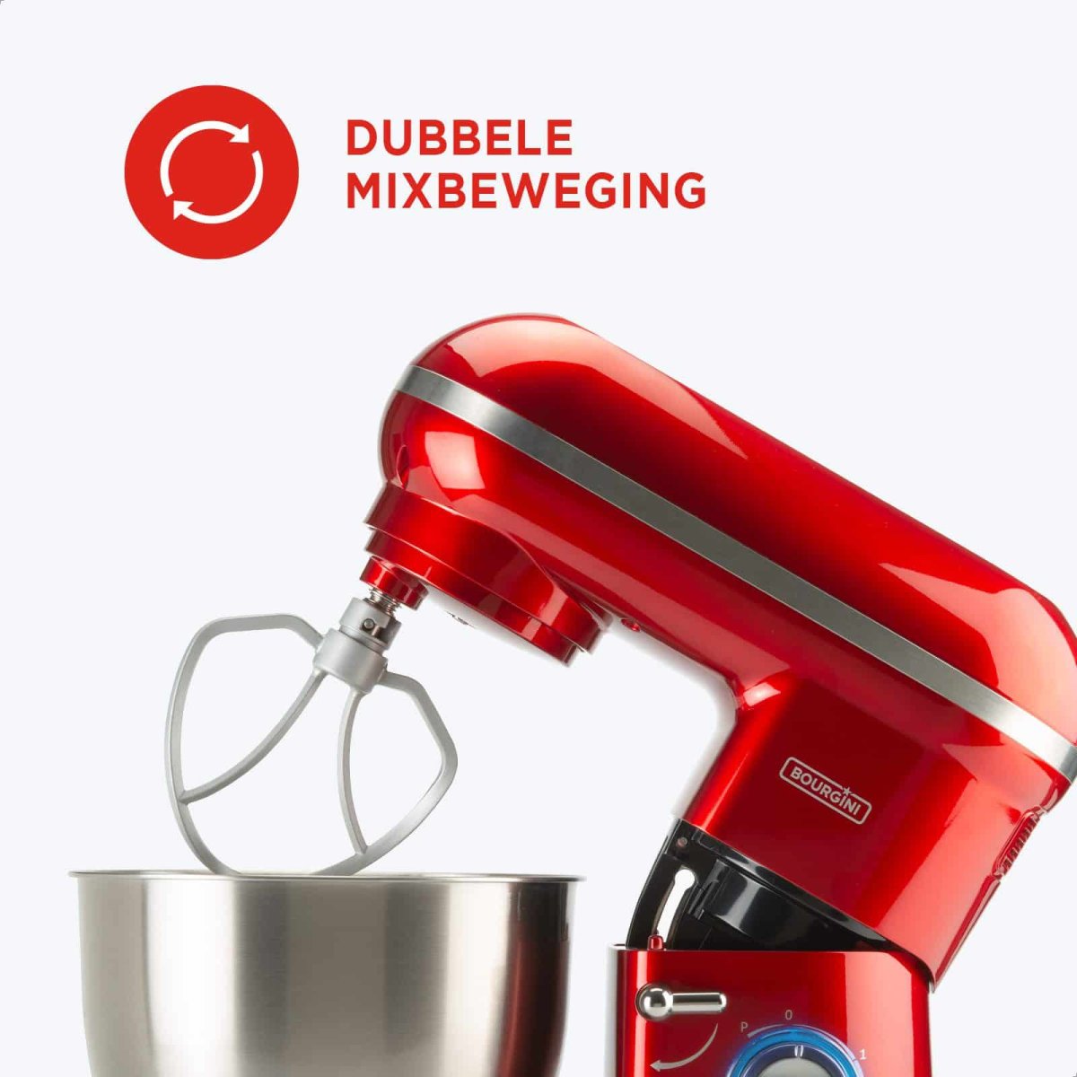 Classic Kitchen Chef 4,5L – Keukenmachine – Rood - Afbeelding 6