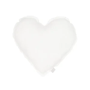 Cotton & Sweets Mini linnen hart kussen Wit