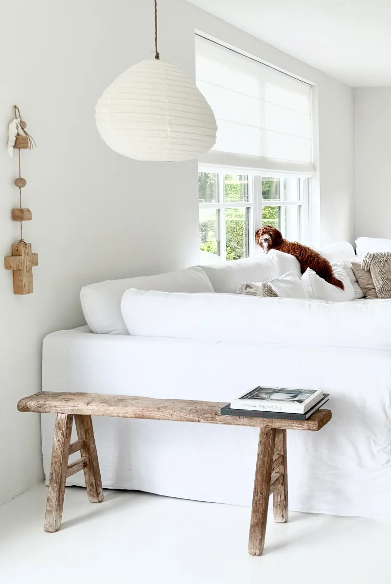 Linnen lampion lamp Off-white - Afbeelding 4
