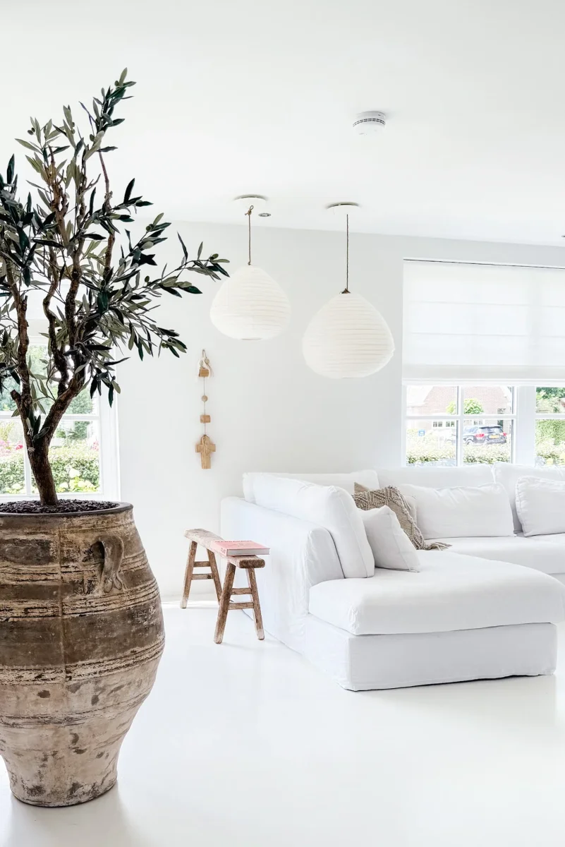 Linnen lampion lamp Off-white