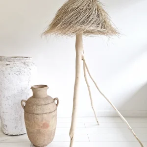 Rock the Kasbah Palmleaf staande lamp naturel MM Schuine kap