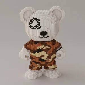 Witte stoere beer | Bouwsteentjes