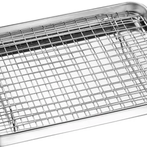GEFU Bakplaat met Afkoelrek 31,5x24,5x2,5cm RVS