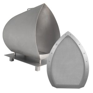 Vuurhaard RVS set met vonkenvanger
