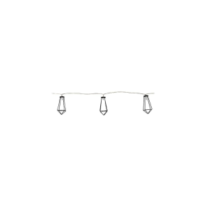 Bo-Camp – Industrial – Lichtketting – Galvin – 10 Lichten – 5 Lumen – Zwart